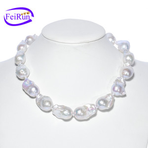 FEIRUN-collar de perlas de agua dulce para mujer, estilo barroco, grado AA, 15x20-25mm - Product Image 1