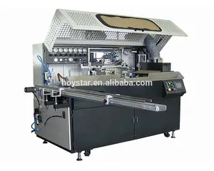 UV Automatic plastic bottle screen printing machine, cylinder screen printer