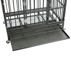 Venta al por mayor cubierta plegable de Metal grande mascota perro <span class=keywords><strong>perrera</strong></span> con ruedas y cubierta - Product Image 3