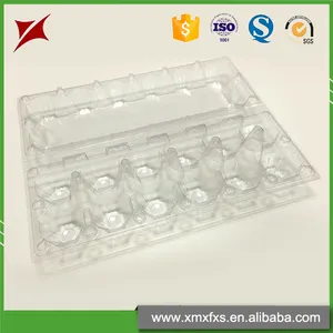 China OEM plegable bandeja de plástico blister 12 paquetes de huevos de codorniz en venta