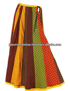 MULTI STRIP COTTON MINI <b>SKIRTS</b> - Product Image 2