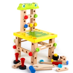Educational Wooden <strong>Toy</strong> Kids Chairs Multi-function Disassembly <strong>Tool</strong> Nut Wire Assembly Wood <strong>Toy</strong> <strong>Tool</strong> <strong>Set</strong> - Product Image 6