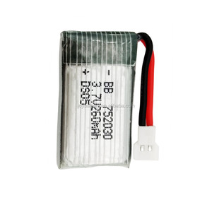 RC 사러 752030 3.7 볼트 260 미리암페르하우어 <span class=keywords><strong>25C</strong></span> 높은 속도 리튬 이온 폴리머 배터리 헬기 쿼드 콥터 - Product Image 6