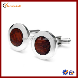 2017 mancuernas al por mayor oferta proveedor Acero inoxidable Red Wood gemelos - Product Image 1