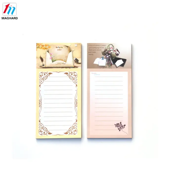 Promotionele Cube Papier Blok Notepad Magnetische Opmerking Voor Kantoor Memo Note Memo Pads Sticky Accepteren Custom Logo Houtvrij Papier