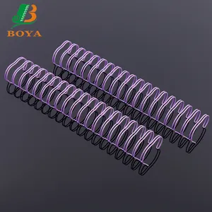 Двойные кольцевые петли с фиолетовым нейлоновым покрытием 3:1 и 2:1 для подвязки книг