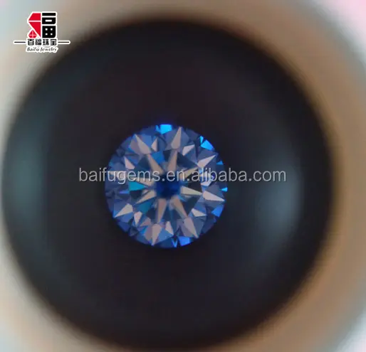Estrella cut color blanco forma redonda CZ piedra preciosa diamante sintético 8 corazones y 8 flechas zirconia cúbico para el anillo