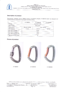 คาราไบเนอร์อลูมิเนียมสำหรับปีนเขา Bent Gate 25KN พร้อมใบรับรอง CE - Product Image 3