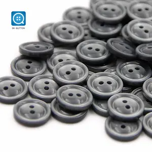 high quality 2-Holes gray pearly Round flatback Resin Button for shirt and suit