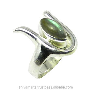 Bijoux fantaisie Offre Spéciale bague en argent sterling 925 Labradorite bague en pierres précieuses éternité bagues en vermeil beaux bijoux de mode - Product Image 2