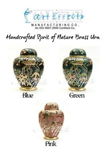 Spirit of Nature Urna de cremación de latón de estilo americano Recuerdo duradero para cenizas humanas Memorial funerario tradicional - Product Image 3