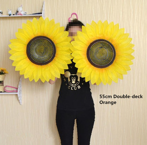 Vendita calda grande testa artificiale <span class=keywords><strong>girasoli</strong></span> di seta per natale Halloween laurea decorazioni per la festa della mamma - Product Image 2