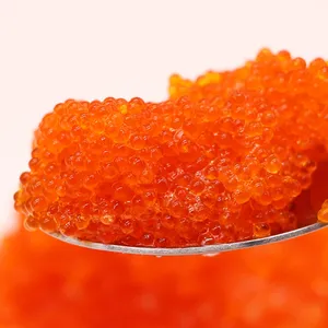 Orange japanischer Sushi Tobiko Rogen Fisch rogen in verschiedenen Farben