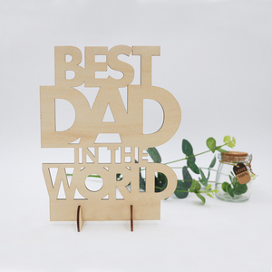 Corte láser madera de buena calidad de felicitación día del padre - Product Image 5