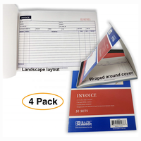 Livre de commande à personnaliser, enveloppée, couverture en 2 parties, sous forme sans carbonée, blanc/cafetan, 8.5x5.5 pouces