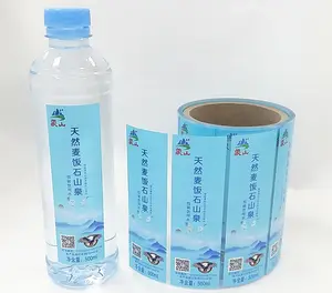 Produttore diretto Double-sided Etichette Etichette delle Bottiglie di Acqua Minerale Etichetta Adesiva Fornitore