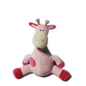 22cm pink giraffe soft plush toys