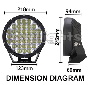 กว่างโจวอะไหล่รถยนต์9 "ไฟหน้ารถแบบกลมไฟหน้ารถ LED แสงซูเปอร์ไบรท์เลนส์5D 9นิ้ว370W - Product Image 6
