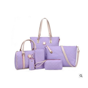 Ensemble de sacs à main pour femmes, 6 pièces, sacs à main de marque américaine célèbre avec fermeture éclair, vente en gros, 2020 - Product Image 5