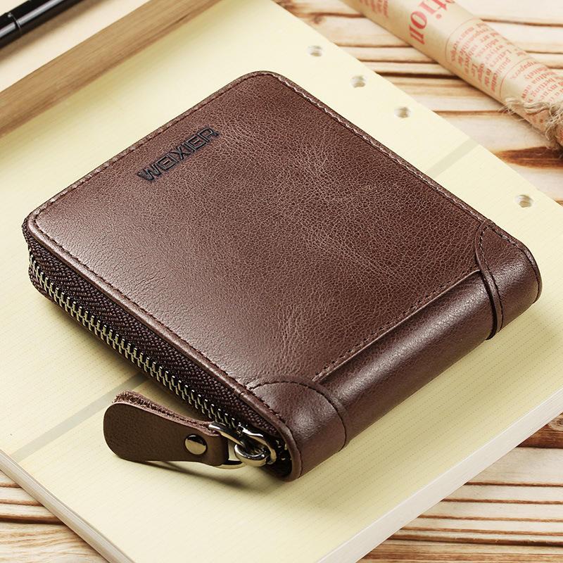 WEIXIER Men's PU Leather Wallet Vintage Casual Design