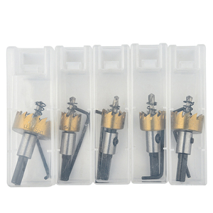 Juego de 5 unidades de acero de alta velocidad, abridor de agujeros Chapado en titanio, lámina de metal, 16-30mm - Product Image 5