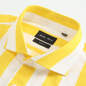 Conception personnalisée Couleur Vive Gros Rayé <span class=keywords><strong>Sexy</strong></span> Or Pan Coupé Printemps Chemise Pour Homme - Product Image 5