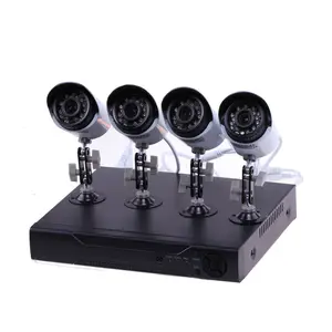 מפעל מחיר 4CH 720P cctv מצלמה ערכת עם ראיית לילה מצלמה עמיד עבור אבטחת בית מערכת