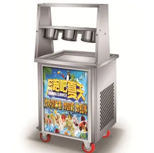 מחיר המפעל תאילנד שטוח מחבת התגלגל מטוגן מכונת גלידה מטוגנת מכונת גלידה אחת