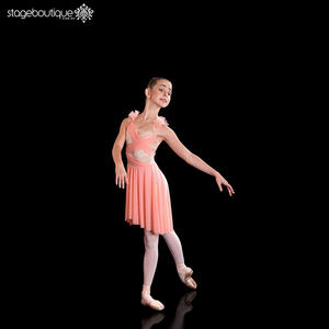 Chino personalizado profesional adulto lo último hermoso Lyrical contemporáneo disfraz danza Color sólido vestido - Product Image 4