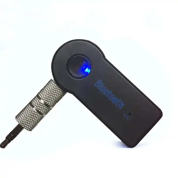 kit de coche bluetooth, adaptador de audio aux bluetooth, receptor bluetooth  de coche de 3,5mm para streaming de música y llamadas manos libres