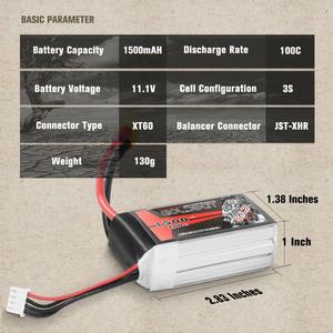 Goldbat <span class=keywords><strong>3S</strong></span> <span class=keywords><strong>11.1v</strong></span> <span class=keywords><strong>lipo</strong></span> batterie 1500mAh Piles pour Hélicoptère RC Drone FPV Avion UAV RC <span class=keywords><strong>Quadcopter</strong></span> - Product Image 3