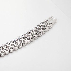 Teemi al por mayor 2015 de calidad superior de lujo 2 Filas redondos blancos cúbicos joyería de <span class=keywords><strong>la</strong></span> boda de los brazaletes de ten - Product Image 6
