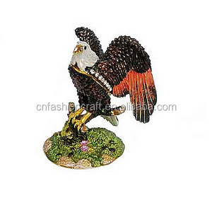 Kim loại bejewelled men Hộp Quà Tặng đóng gói đứng <span class=keywords><strong>Owl</strong></span> EAGLE Hộp Đính cho trang trí nội thất sử dụng - Product Image 5