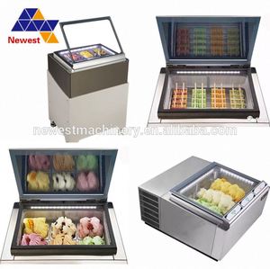 Table Top 3 4 6 Pans Mini Small Ice Cream Freezer/gelato Display Freezer - Product Image 4