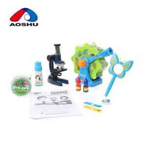 Microscopio per bambini giocattolo in plastica per laboratorio scientifico di alta quantità per il miglior regalo