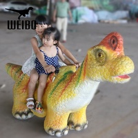 Dinosaure animatronique électrique à chevaucher, trottinette dinosaure pour parc d'attractions, divertissement pour enfants