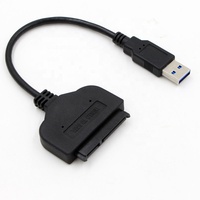 Cable de Datos USB 3.0 SATA 2025, Revestimiento de PVC, Conductor de Cobre Puro, Blindaje de Lámina, 12 Meses de Garantía, para Disco Duro de Computadora y Fuente de Alimentación