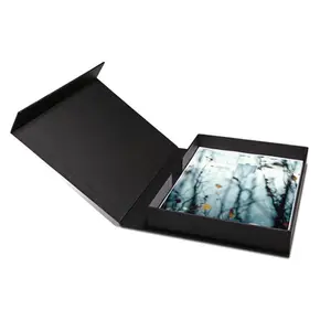 Custom hinged lid cardboard gift boxes for photo books