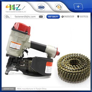 1 1/4 \ "1 1/2 \" 1 3/4 \ "11 Gauge 0.120 \" Glad 15 Graden Diamant Punt Cs Ss Bv Hdg Mg 7200 Tel Coil Nagel Stalen Dakspijkers - Product Image 5