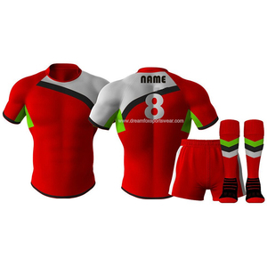 Maillot de <span class=keywords><strong>rugby</strong></span> pour jeunes hommes, ensemble de jersey de l'équipe scolaire personnalisée, avec votre propre logo, 100% polyester, tenue de foot au choix - Product Image 6