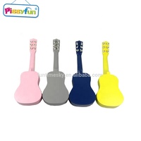 Wholesale High Quality Wooden Colorful Musical Kids Guitar Instruments Toys AT12039