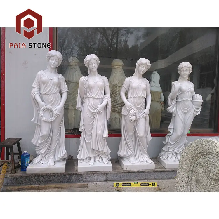 Outdoor Four Season White italian modern marble Large Sculptures