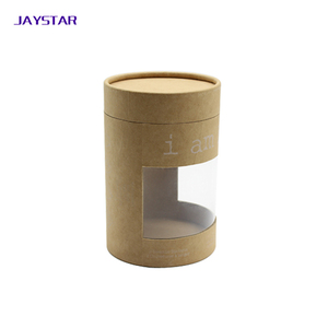 custom spiral plastic window round cylinder kraft packaging box paper tube
