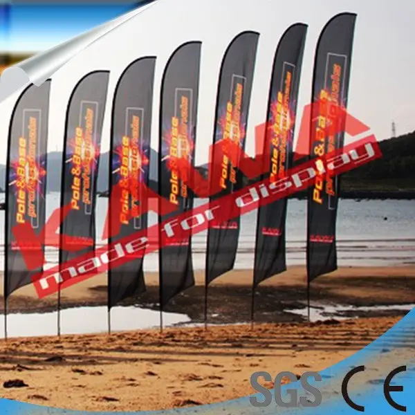 Alles inklusive Outdoor-Sublimation Werbung Business Feder Flagge