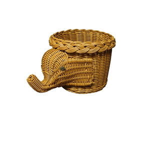 <span class=keywords><strong>Cesto</strong></span> portaoggetti per elefante in rattan di plastica intrecciato a mano creativo per la lavanderia dell'hotel <span class=keywords><strong>cesto</strong></span> portaoggetti per frutta in <span class=keywords><strong>vimini</strong></span> - Product Image 1