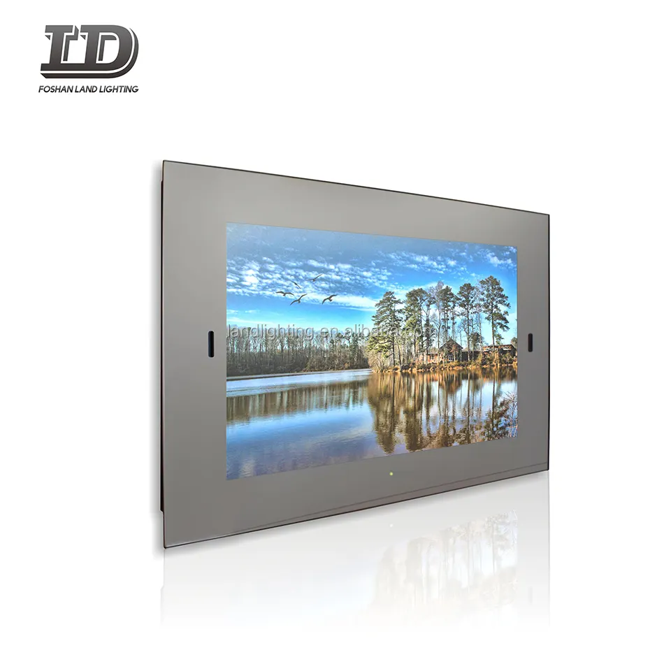 IP 65 su geçirmez otel projesi banyo LED/LCD TV ayna LED akıllı ayna TV çerçevesiz ayna ekran gizli TV reklam