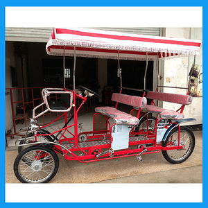 Humano Accionado Ciclo <span class=keywords><strong>Pedal</strong></span> de Cuatro Personas 3 Velocidades Cuatriciclo Surrey Bicicleta para La Venta - Product Image 2