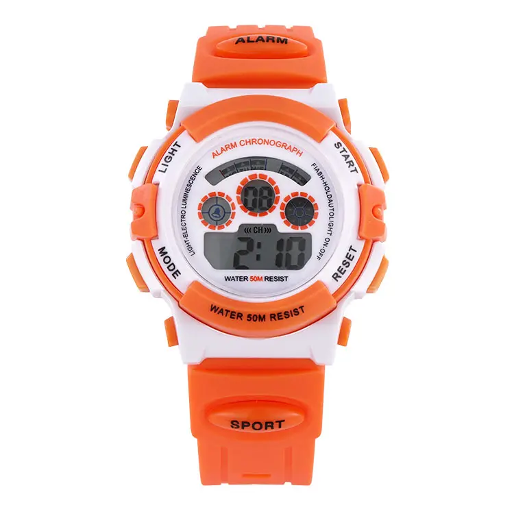 kids plastic lcd digital sport multi function sport watch wholesale watch