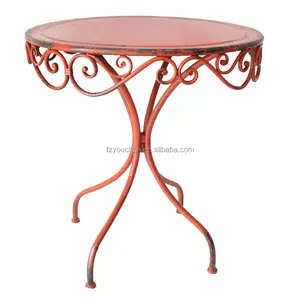 industrial Furniture garden furniture round table decorative wrought iron table