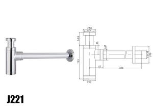 <span class=keywords><strong>Siphon</strong></span> tube <span class=keywords><strong>laiton</strong></span> pour lavabo ou <span class=keywords><strong>bidet</strong></span> - Product Image 2
